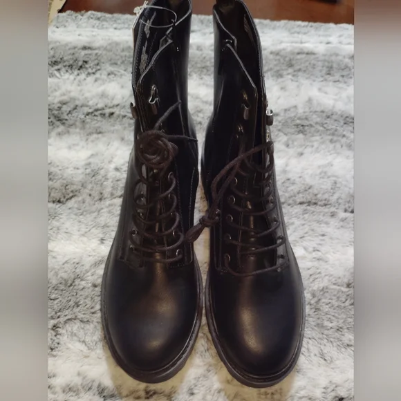 NWT Universal Thread Marta Black Combat Boots - Women's - Picture 3 of 7